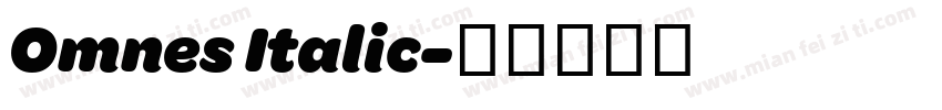 Omnes Italic字体转换